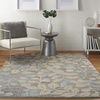 image:imageNourison Home Tranquil IvoryTurquoise 53 x 73 Area Rug  Easy Clean Non Shedding Bed Room Living Room Dining Room Kitchen 5 x 7Grey Beige