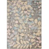 image:imageNourison Home Tranquil IvoryTurquoise 53 x 73 Area Rug  Easy Clean Non Shedding Bed Room Living Room Dining Room Kitchen 5 x 7Grey Beige