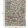 image:imageNourison Home Tranquil IvoryTurquoise 53 x 73 Area Rug  Easy Clean Non Shedding Bed Room Living Room Dining Room Kitchen 5 x 7Grey Beige
