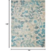 image:imageNourison Home Tranquil IvoryTurquoise 53 x 73 Area Rug  Easy Clean Non Shedding Bed Room Living Room Dining Room Kitchen 5 x 7IvoryTurquoise