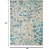 image:imageNourison Home Tranquil IvoryTurquoise 53 x 73 Area Rug  Easy Clean Non Shedding Bed Room Living Room Dining Room Kitchen 5 x 7IvoryTurquoise