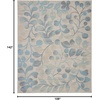 image:imageNourison Home Tranquil IvoryTurquoise 53 x 73 Area Rug  Easy Clean Non Shedding Bed Room Living Room Dining Room Kitchen 5 x 7IvoryTurquoise