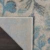 image:imageNourison Home Tranquil IvoryTurquoise 53 x 73 Area Rug  Easy Clean Non Shedding Bed Room Living Room Dining Room Kitchen 5 x 7IvoryTurquoise