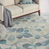 image:imageNourison Home Tranquil IvoryTurquoise 53 x 73 Area Rug  Easy Clean Non Shedding Bed Room Living Room Dining Room Kitchen 5 x 7IvoryTurquoise