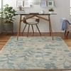 image:imageNourison Home Tranquil IvoryTurquoise 53 x 73 Area Rug  Easy Clean Non Shedding Bed Room Living Room Dining Room Kitchen 5 x 7IvoryTurquoise
