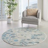 image:imageNourison Home Tranquil IvoryTurquoise 53 x 73 Area Rug  Easy Clean Non Shedding Bed Room Living Room Dining Room Kitchen 5 x 7IvoryTurquoise