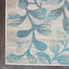 image:imageNourison Home Tranquil IvoryTurquoise 53 x 73 Area Rug  Easy Clean Non Shedding Bed Room Living Room Dining Room Kitchen 5 x 7IvoryTurquoise