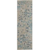 image:imageNourison Home Tranquil IvoryTurquoise 53 x 73 Area Rug  Easy Clean Non Shedding Bed Room Living Room Dining Room Kitchen 5 x 7IvoryTurquoise