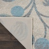 image:imageNourison Home Tranquil IvoryTurquoise 53 x 73 Area Rug  Easy Clean Non Shedding Bed Room Living Room Dining Room Kitchen 5 x 7IvoryTurquoise