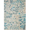 image:imageNourison Home Tranquil IvoryTurquoise 53 x 73 Area Rug  Easy Clean Non Shedding Bed Room Living Room Dining Room Kitchen 5 x 7IvoryTurquoise