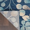 image:imageNourison Home Tranquil IvoryTurquoise 53 x 73 Area Rug  Easy Clean Non Shedding Bed Room Living Room Dining Room Kitchen 5 x 7Navy