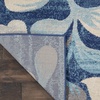 image:imageNourison Home Tranquil IvoryTurquoise 53 x 73 Area Rug  Easy Clean Non Shedding Bed Room Living Room Dining Room Kitchen 5 x 7Navy