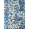image:imageNourison Home Tranquil IvoryTurquoise 53 x 73 Area Rug  Easy Clean Non Shedding Bed Room Living Room Dining Room Kitchen 5 x 7Navy