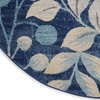 image:imageNourison Home Tranquil IvoryTurquoise 53 x 73 Area Rug  Easy Clean Non Shedding Bed Room Living Room Dining Room Kitchen 5 x 7Navy