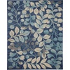 image:imageNourison Home Tranquil IvoryTurquoise 53 x 73 Area Rug  Easy Clean Non Shedding Bed Room Living Room Dining Room Kitchen 5 x 7Navy