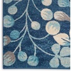 image:imageNourison Home Tranquil IvoryTurquoise 53 x 73 Area Rug  Easy Clean Non Shedding Bed Room Living Room Dining Room Kitchen 5 x 7Navy