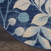 image:imageNourison Home Tranquil IvoryTurquoise 53 x 73 Area Rug  Easy Clean Non Shedding Bed Room Living Room Dining Room Kitchen 5 x 7Navy