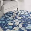 image:imageNourison Home Tranquil IvoryTurquoise 53 x 73 Area Rug  Easy Clean Non Shedding Bed Room Living Room Dining Room Kitchen 5 x 7Navy
