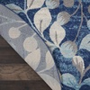 image:imageNourison Home Tranquil IvoryTurquoise 53 x 73 Area Rug  Easy Clean Non Shedding Bed Room Living Room Dining Room Kitchen 5 x 7Navy