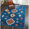 image:imageNourison Home Tribal Decor White 53 x 76 Area Rug  Easy Clean Non Shedding Bed Room Living Room Dining Room Kitchen 5 x 8Blue