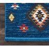 image:imageNourison Home Tribal Decor White 53 x 76 Area Rug  Easy Clean Non Shedding Bed Room Living Room Dining Room Kitchen 5 x 8Blue