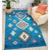 image:imageNourison Home Tribal Decor White 53 x 76 Area Rug  Easy Clean Non Shedding Bed Room Living Room Dining Room Kitchen 5 x 8Blue
