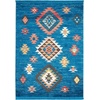 image:imageNourison Home Tribal Decor White 53 x 76 Area Rug  Easy Clean Non Shedding Bed Room Living Room Dining Room Kitchen 5 x 8Blue
