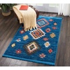 image:imageNourison Home Tribal Decor White 53 x 76 Area Rug  Easy Clean Non Shedding Bed Room Living Room Dining Room Kitchen 5 x 8Blue