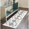 image:imageNourison Home Tribal Decor White 53 x 76 Area Rug  Easy Clean Non Shedding Bed Room Living Room Dining Room Kitchen 5 x 8White