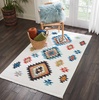 image:imageNourison Home Tribal Decor White 53 x 76 Area Rug  Easy Clean Non Shedding Bed Room Living Room Dining Room Kitchen 5 x 8White