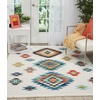 image:imageNourison Home Tribal Decor White 53 x 76 Area Rug  Easy Clean Non Shedding Bed Room Living Room Dining Room Kitchen 5 x 8White