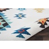 image:imageNourison Home Tribal Decor White 53 x 76 Area Rug  Easy Clean Non Shedding Bed Room Living Room Dining Room Kitchen 5 x 8White