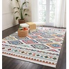 image:imageNourison Home Tribal Decor White 93 x 13 Area Rug  Easy Clean Non Shedding Bed Room Living Room Dining Room Kitchen 9 x 13White