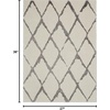 image:imageNourison Home Twilight Ivory Grey 2 x 3 Area Rug  Easy Clean Non Shedding Bed Room Living Room Dining Room Kitchen 2 x 3IvoryGrey