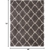image:imageNourison Home Ultra Plush Shag Charcoal Beige 9 x 12 Area Rug  Easy Clean Non Shedding Bed Room Living Room Dining Room Kitchen 9 x 12CharcoalBeige