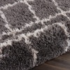 image:imageNourison Home Ultra Plush Shag Charcoal Beige 9 x 12 Area Rug  Easy Clean Non Shedding Bed Room Living Room Dining Room Kitchen 9 x 12CharcoalBeige