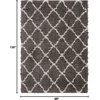 image:imageNourison Home Ultra Plush Shag Charcoal Beige 9 x 12 Area Rug  Easy Clean Non Shedding Bed Room Living Room Dining Room Kitchen 9 x 12CharcoalBeige