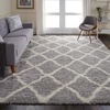 image:imageNourison Home Ultra Plush Shag Charcoal Beige 9 x 12 Area Rug  Easy Clean Non Shedding Bed Room Living Room Dining Room Kitchen 9 x 12GreyIvory