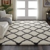 image:imageNourison Home Ultra Plush Shag Charcoal Beige 9 x 12 Area Rug  Easy Clean Non Shedding Bed Room Living Room Dining Room Kitchen 9 x 12IvoryCharcoal