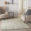 image:imageNourison Home Vail White Blue 23 x 76 Area Rug  Easy Clean Non Shedding Bed Room Living Room Dining Room Kitchen 8 RunnerGreyWhite