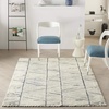 image:imageNourison Home Vail White Blue 23 x 76 Area Rug  Easy Clean Non Shedding Bed Room Living Room Dining Room Kitchen 8 RunnerWhite Blue