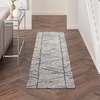 image:imageNourison Home Vail White Blue 23 x 76 Area Rug  Easy Clean Non Shedding Bed Room Living Room Dining Room Kitchen 8 RunnerWhite Blue