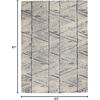 image:imageNourison Home Vail White Blue 23 x 76 Area Rug  Easy Clean Non Shedding Bed Room Living Room Dining Room Kitchen 8 RunnerWhite Blue