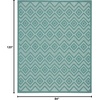 image:imageNourison Home Versatile Ivory White 3 x 5 Area Rug  Easy Clean Non Shedding Bed Room Living Room Dining Room Kitchen 3 x 5Aqua Teal