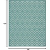 image:imageNourison Home Versatile Ivory White 3 x 5 Area Rug  Easy Clean Non Shedding Bed Room Living Room Dining Room Kitchen 3 x 5Aqua Teal