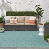 image:imageNourison Home Versatile Ivory White 3 x 5 Area Rug  Easy Clean Non Shedding Bed Room Living Room Dining Room Kitchen 3 x 5Aqua Teal