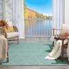 image:imageNourison Home Versatile Ivory White 3 x 5 Area Rug  Easy Clean Non Shedding Bed Room Living Room Dining Room Kitchen 3 x 5Aqua Teal