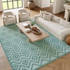 image:imageNourison Home Versatile Ivory White 3 x 5 Area Rug  Easy Clean Non Shedding Bed Room Living Room Dining Room Kitchen 3 x 5Aqua Teal