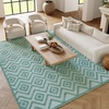 image:imageNourison Home Versatile Ivory White 3 x 5 Area Rug  Easy Clean Non Shedding Bed Room Living Room Dining Room Kitchen 3 x 5Aqua Teal