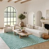 image:imageNourison Home Versatile Ivory White 3 x 5 Area Rug  Easy Clean Non Shedding Bed Room Living Room Dining Room Kitchen 3 x 5Aqua Teal